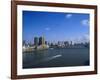 Water Ferry About to Go Under Erasmus Bridge-Barry Winiker-Framed Photographic Print