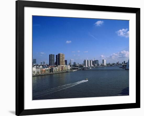 Water Ferry About to Go Under Erasmus Bridge-Barry Winiker-Framed Photographic Print