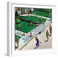 "Water Fight", June 30, 1951-Thornton Utz-Framed Giclee Print