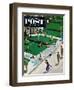 "Water Fight" Saturday Evening Post Cover, June 30, 1951-Thornton Utz-Framed Giclee Print