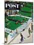 "Water Fight" Saturday Evening Post Cover, June 30, 1951-Thornton Utz-Mounted Giclee Print