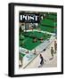 "Water Fight" Saturday Evening Post Cover, June 30, 1951-Thornton Utz-Framed Giclee Print