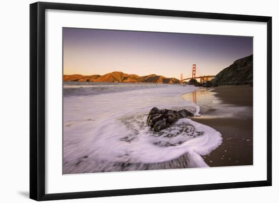 Water Flow at Morning Light, Golden Gate Bridge, California-Vincent James-Framed Photographic Print