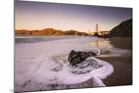 Water Flow at Morning Light, Golden Gate Bridge, California-Vincent James-Mounted Photographic Print