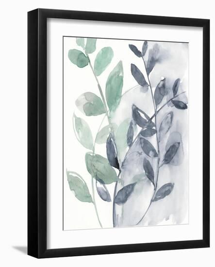 Water Flow Leaves I-Jennifer Goldberger-Framed Art Print