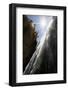 Water Flowing Between a Rock Face and a Glacier, Amanauz Valley Near Dombay, Caucasus, Russia-Schandy-Framed Photographic Print