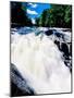 Water flowing from rocks in a forest, Buttermilk Falls, Raquette River, Adirondack Mountains, Ne...-null-Mounted Photographic Print