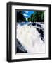 Water flowing from rocks in a forest, Buttermilk Falls, Raquette River, Adirondack Mountains, Ne...-null-Framed Photographic Print