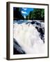 Water flowing from rocks in a forest, Buttermilk Falls, Raquette River, Adirondack Mountains, Ne...-null-Framed Photographic Print