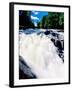 Water flowing from rocks in a forest, Buttermilk Falls, Raquette River, Adirondack Mountains, Ne...-null-Framed Photographic Print
