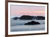 Water flowing off Seastack after waves crashing, Seal Rocks State Park, Oregon-Adam Jones-Framed Photographic Print