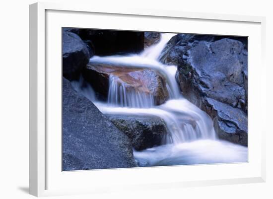 Water Flowing over Rocks in Stream-George D Lepp-Framed Photographic Print