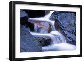 Water Flowing over Rocks in Stream-George D Lepp-Framed Photographic Print