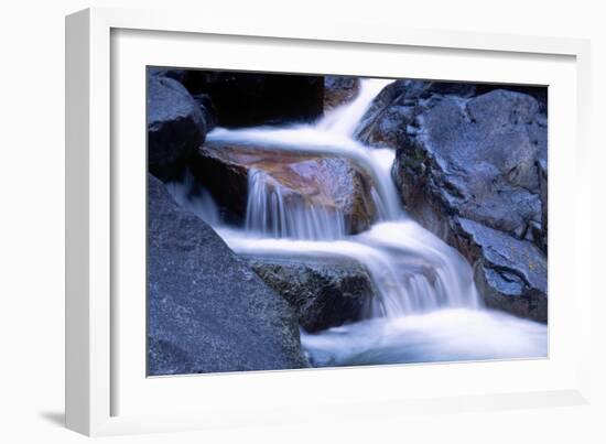 Water Flowing over Rocks in Stream-George D Lepp-Framed Photographic Print