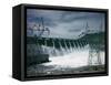 Water Flowing over Spillway of Grand Coulee Dam-Philip Gendreau-Framed Stretched Canvas
