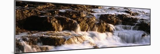 Water flowing through rocks, Playa Los Cerritos, Todos Santos, Baja California Sur, Mexico-Panoramic Images-Mounted Photographic Print