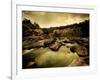Water Flowing through Rocky Riverbed-Jan Lakey-Framed Photographic Print