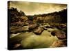 Water Flowing through Rocky Riverbed-Jan Lakey-Stretched Canvas