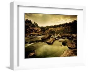 Water Flowing through Rocky Riverbed-Jan Lakey-Framed Photographic Print