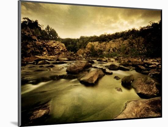 Water Flowing through Rocky Riverbed-Jan Lakey-Mounted Photographic Print