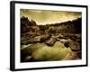 Water Flowing through Rocky Riverbed-Jan Lakey-Framed Photographic Print