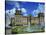 Water Fountain and Statue in the Garden before Blenheim Palace, Oxfordshire, England, UK-Nigel Francis-Stretched Canvas