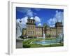 Water Fountain and Statue in the Garden before Blenheim Palace, Oxfordshire, England, UK-Nigel Francis-Framed Photographic Print