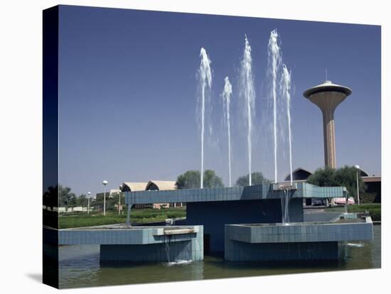 Water Fountain and Tower, Baghdad, Iraq, Middle East-Thouvenin Guy-Stretched Canvas