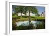 Water fountain and Virginia State Capitol, Richmond Virginia-null-Framed Photographic Print