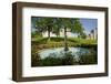 Water fountain and Virginia State Capitol, Richmond Virginia-null-Framed Photographic Print