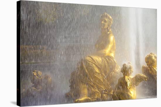 Water Fountain at Linderhof Palace, Bavaria, Germany, Europe-Miles Ertman-Stretched Canvas