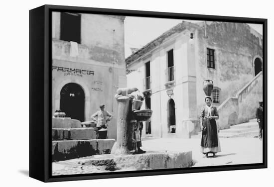 Water Fountain in Sicily-null-Framed Stretched Canvas