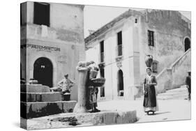 Water Fountain in Sicily-null-Stretched Canvas