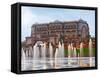 Water Fountains in Front of the Emirates Palace Hotel, Abu Dhabi, United Arab Emirates, Middle East-Gavin Hellier-Framed Stretched Canvas