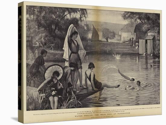 Water Frolics, the Weir Pool at Pangbourne-Robert Walker Macbeth-Stretched Canvas