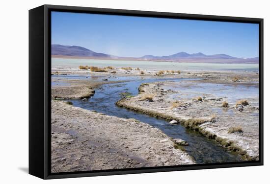 Water from Mineral Lakes Leading to the Laguna Polques Hot Springs Near Chilean Border-Kim Walker-Framed Stretched Canvas