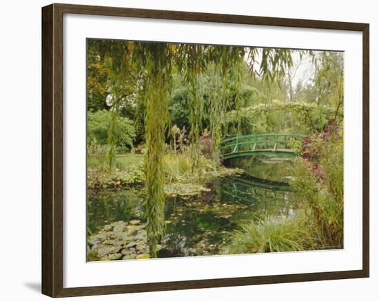 Water Garden and Bridge, Monet's Garden, Giverny, Haute Normandie (Normandy), France, Europe-John Miller-Framed Photographic Print