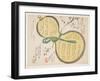 Water Gourd and Cherry Blossoms-Rosh?-Framed Giclee Print