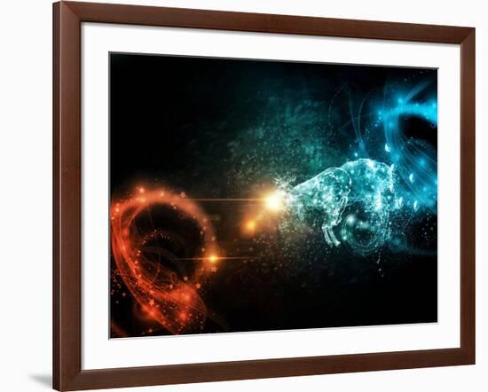 Water Horned Sheep-artshock-Framed Art Print