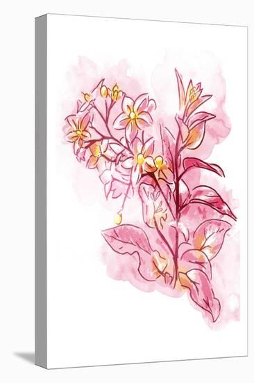 Water Inked Florals-OnRei-Stretched Canvas