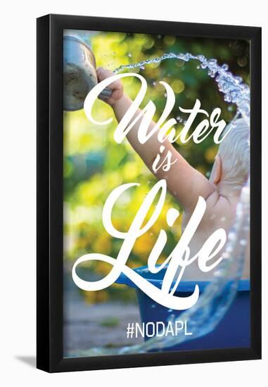 Water Is Life - Bathwater Baby-null-Framed Poster