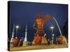 Water Jar Sculpture, Fujairah, United Arab Emirates-Walter Bibikow-Stretched Canvas