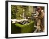 Water Ladles, Shaku, Nishiki Tenmangu Shrine, Kyoto City, Honshu, Japan-Christian Kober-Framed Photographic Print