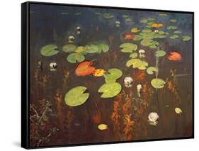 Water Lilies 1895-Isaak Ilyich Levitan-Framed Stretched Canvas