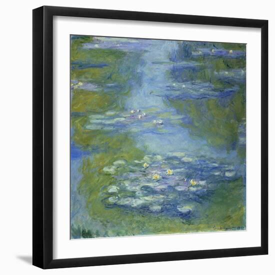 Water Lilies, 1907-Claude Monet-Framed Giclee Print