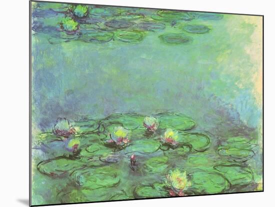 Water Lilies, 1914-Claude Monet-Mounted Giclee Print