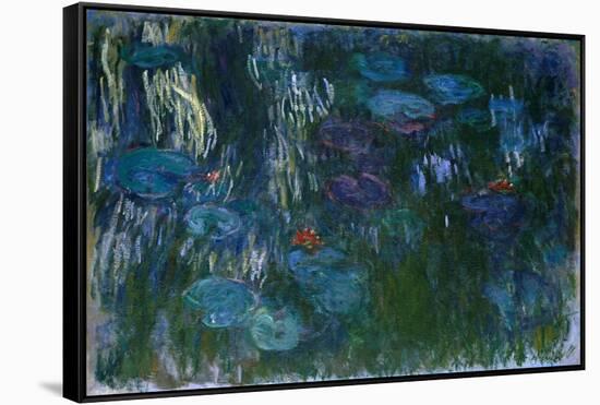 Water Lilies, 1916-19-Claude Monet-Framed Stretched Canvas