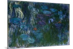 Water Lilies, 1916-19-Claude Monet-Mounted Giclee Print