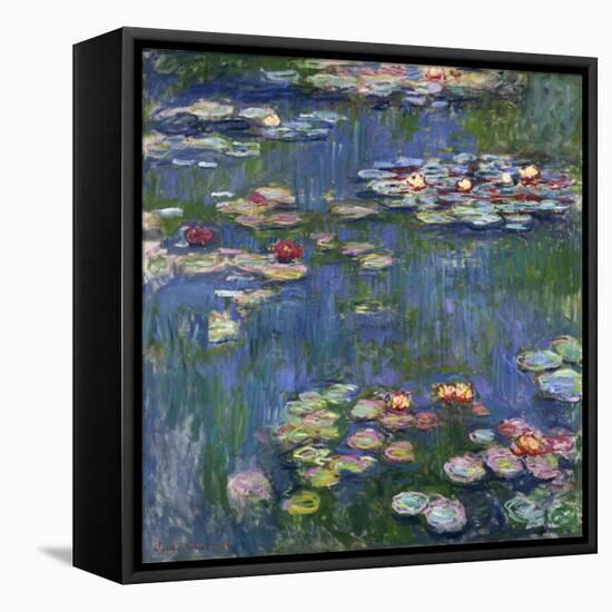 Water Lilies, 1916-Claude Monet-Framed Stretched Canvas