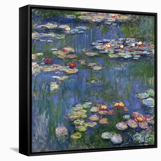 Water Lilies, 1916-Claude Monet-Framed Stretched Canvas